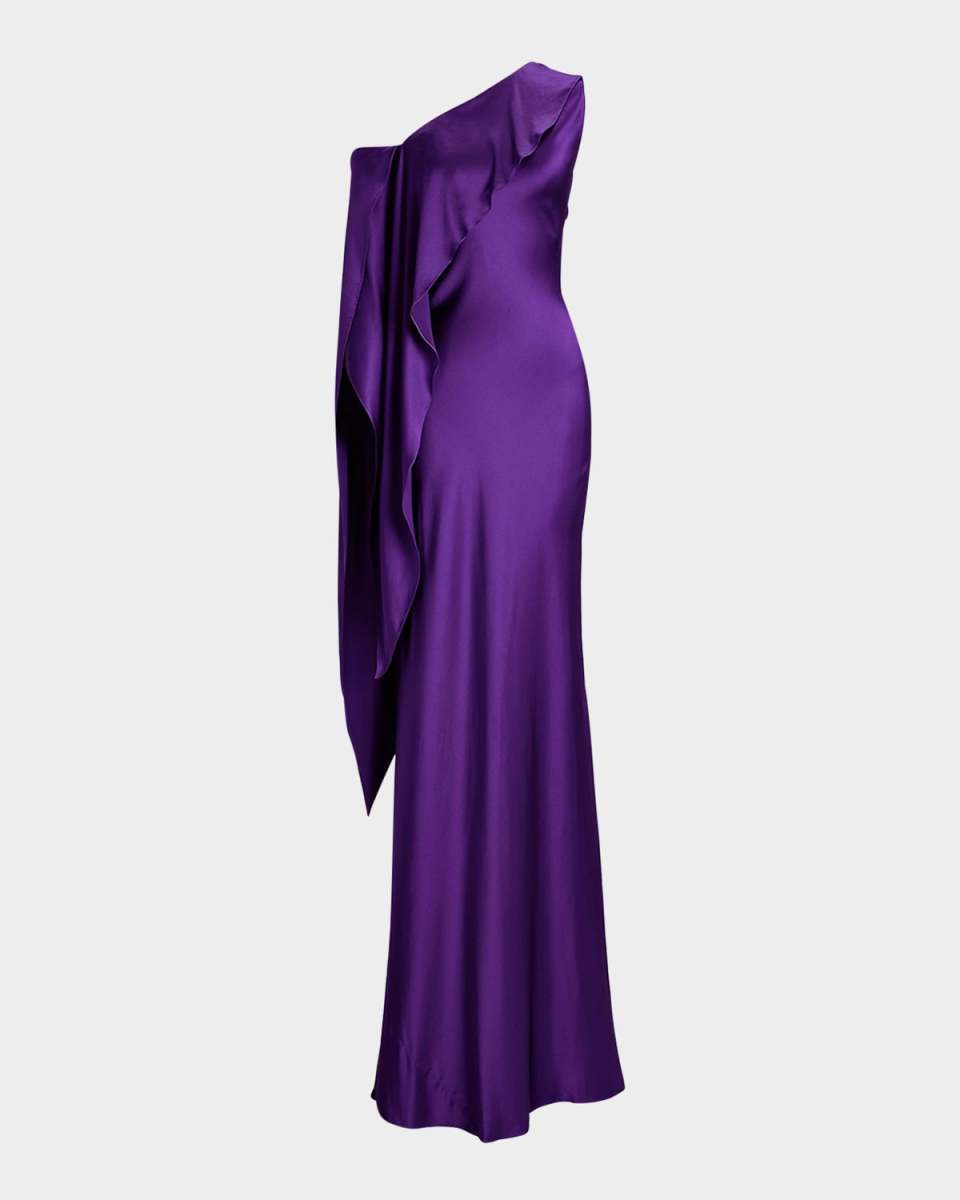 Lizzie Stretch Charmeuse Evening Dress
